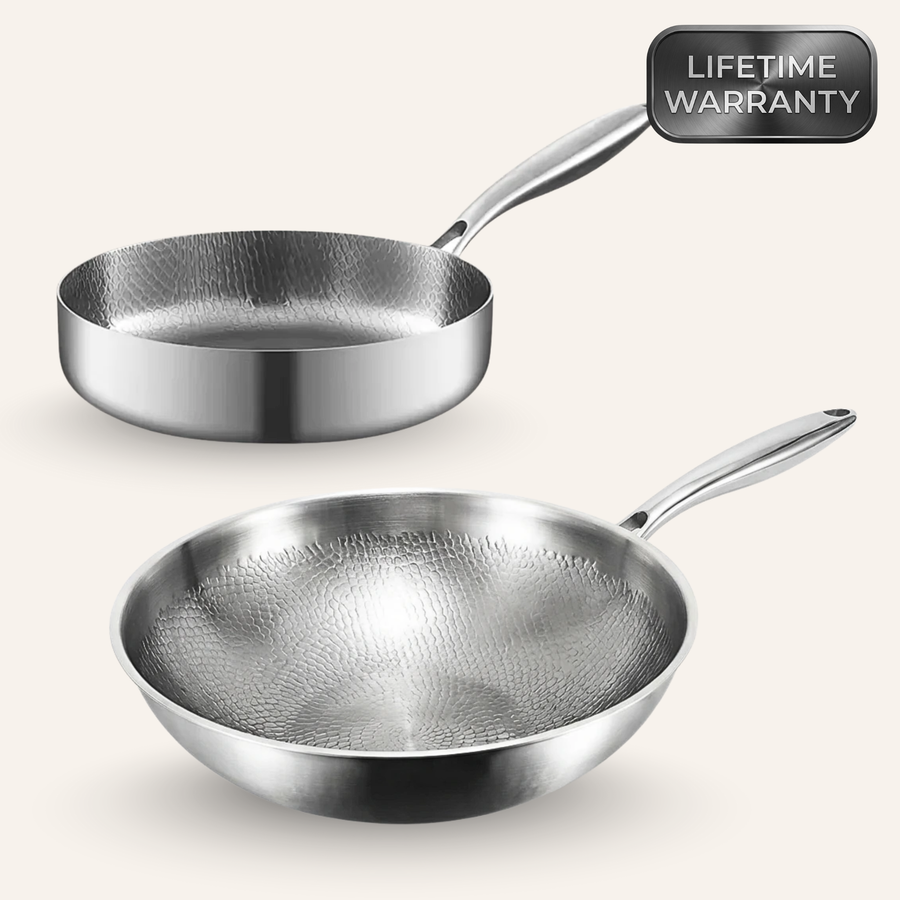 Jones Titanium Wok & Deep Pan Bundle