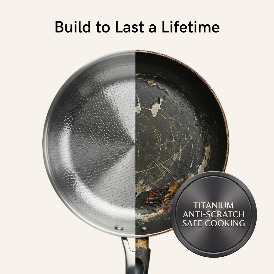 Jones Titanium Hammered Pan + Lid